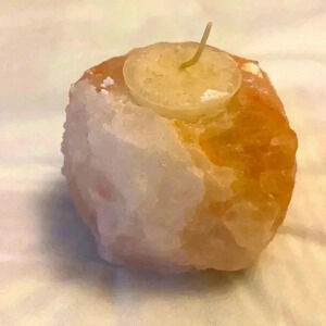 Natural Himalayan pink salt candle 🕯  holder